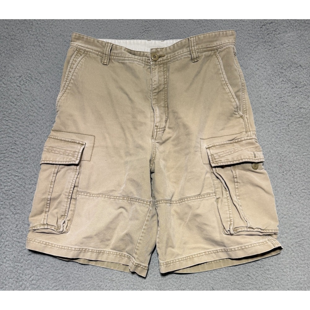 Vintage Ocean Pacific OP Cargo Khaki Shorts Mens 32 9" inseam 100% Cotton